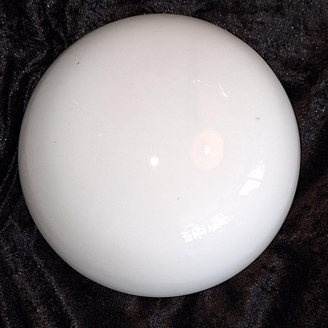 Art Deco German Ceiling Lamp with Opaque White Glass Shade from Brüne, 1930s For Sale - Image 6 of 7