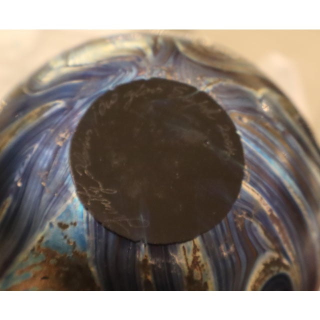 Decorated Glass Bottle with 925 Silver Neck from Isle of White, 2004 For Sale - Image 6 of 11