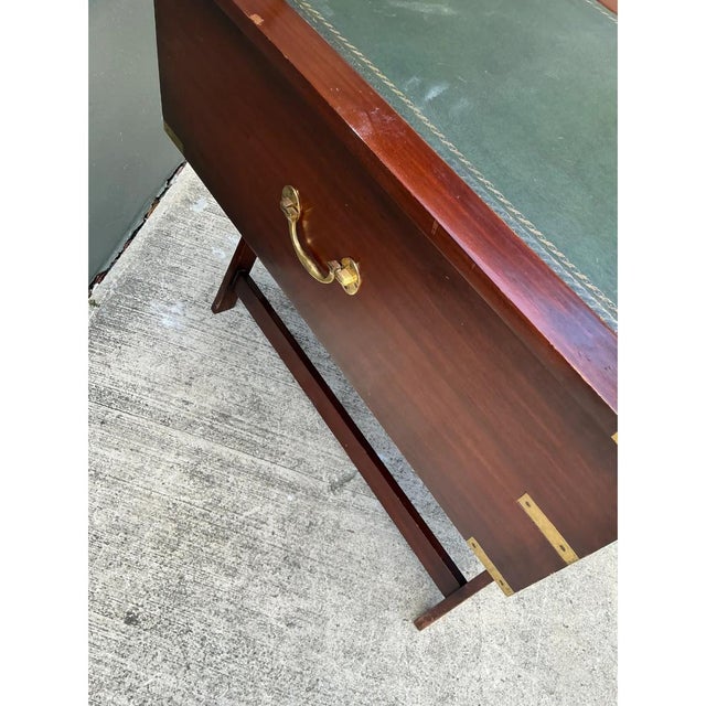 Vintage Military Campaign Wood Desk For Sale - Image 13 of 15