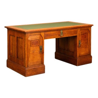 Art Nouveau Desk in Oak, Early 20th Century For Sale