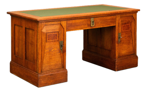 Art Nouveau Desk in Oak, Early 20th Century