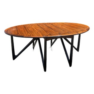 Niels Koefoed Rosewood Spider Leg Dropleaf Dining Table For Sale