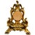 Gold Large Scale Vintage Rococo Style Gilt Table Clock, German Movement For Sale - Image 8 of 11