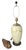 White Vintage Wildwood Crackle Glaze Ceramic Urn Table Lamp With Ribbon Swag Motif For Sale - Image 8 of 10