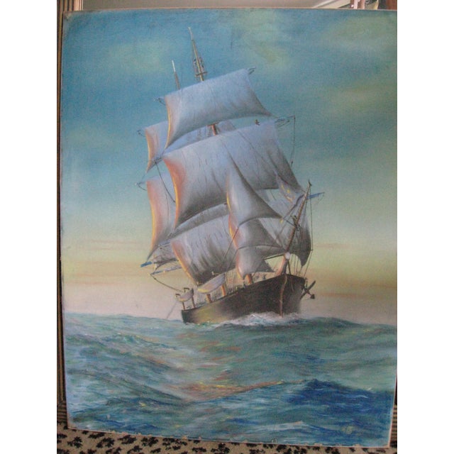 Dramatic pastel of chip, signed or initialed illegibly, in original frame. We have seen it outside the frame to determine...