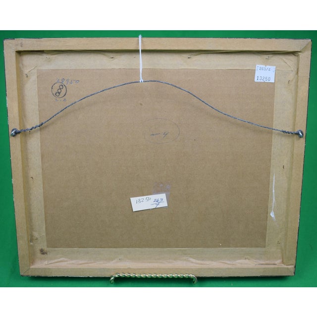 Art Sz: 4 5/8"H x 6 7/8"W Frame Sz: 10 3/4" x 12 3/4" Provenance: The Mary Braga Oakendale, Va Estate