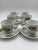 Mocha Set in Green Rose Decor from Mitterteich Bavaria, 1980s, Set of 12 For Sale - Image 4 of 11