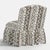 Ashburn Ruffle Slipper Chair in Linny Ikat Brown For Sale In Chicago - Image 6 of 7