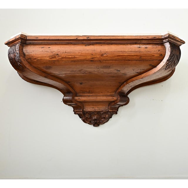 Wood Portuguese Pair of 18th Century Pine Altar Consoles For Sale - Image 7 of 16