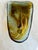 Yellow Erik Hoglund for Kosta Boda Attributed Glass Face Mask Sculpture For Sale - Image 8 of 10