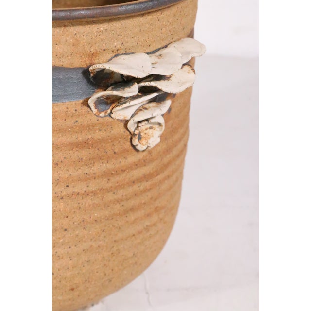 1970's Studio Made Art Pottery Stoneware Planter With Fungus Growth Decoration For Sale - Image 15 of 15
