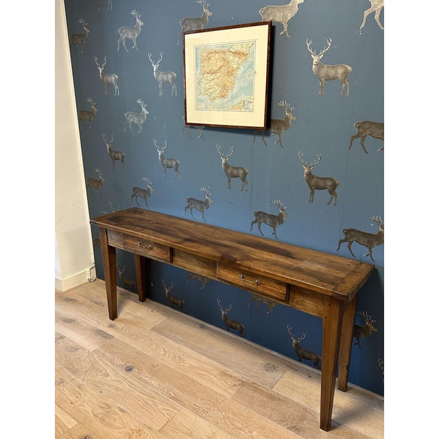 Antique Console Table in Walnut, 1800s For Sale - Image 10 of 10