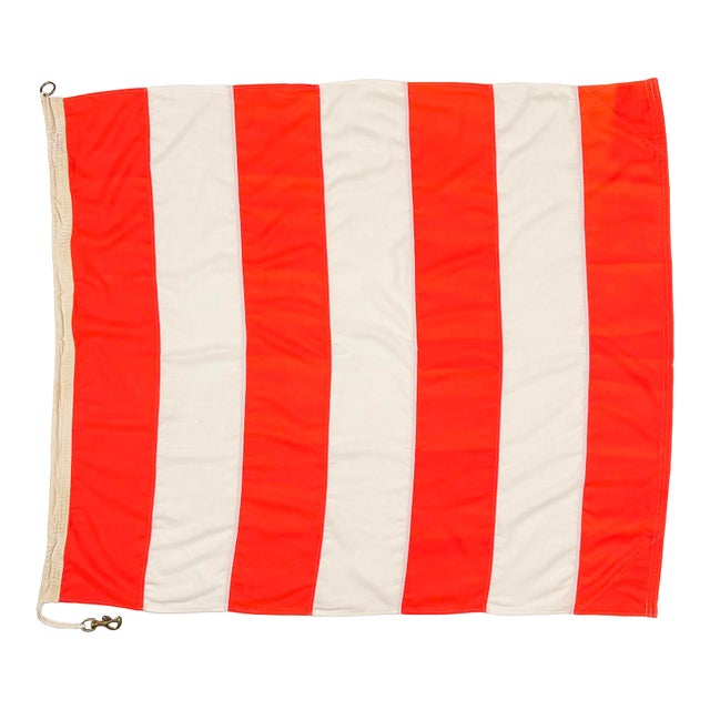 Large Vintage Sewn Nautical Signal Flag For Sale