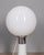 Silver Vintage Italian Table Lamp in White Glass, 1970s For Sale - Image 8 of 12