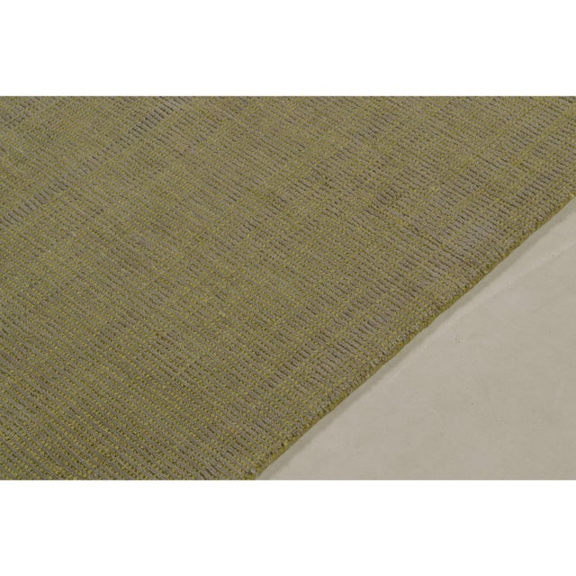 2010s Rug & Kilim’s Contemporary Rug in Chartreuse Green With Subtle Stripes For Sale - Image 5 of 7