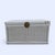 Vintage White Wicker Storage Trunk With Brass Hardware, Coastal, Rattan For Sale - Image 9 of 17