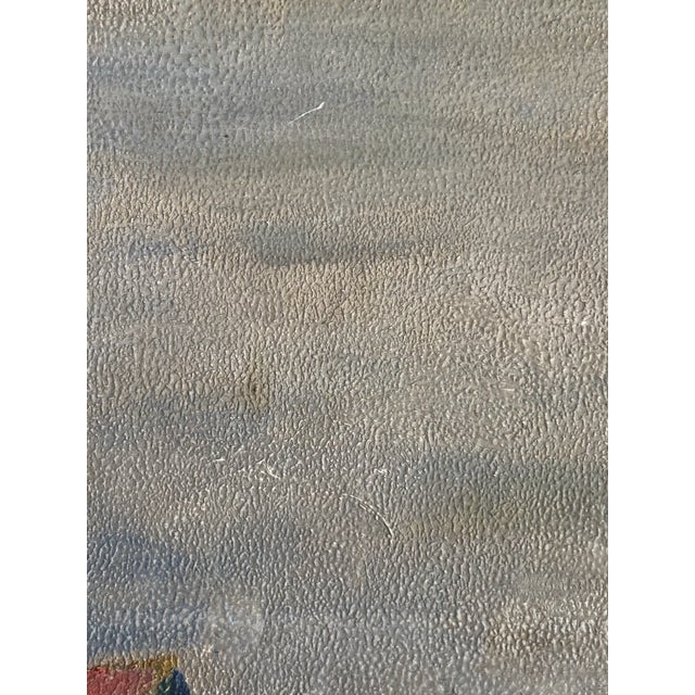 Early 20th Century Folk Art Landscape Oil Painting, Framed For Sale - Image 9 of 11