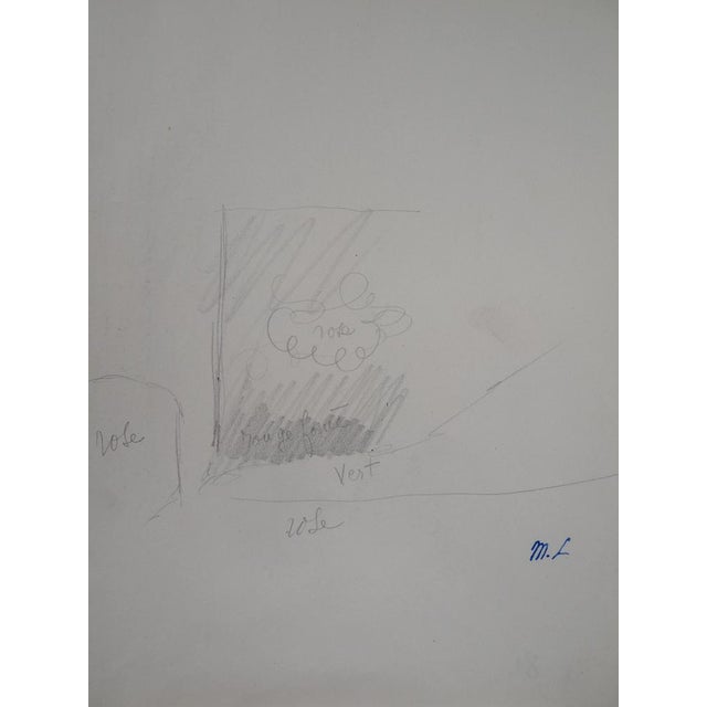 Marie LAURENCIN Coulissé study, 1953 Original pencil drawing Signed with the artist's stamp On paper 24.5 x 19.5 cm Very...