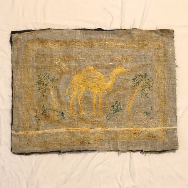 Mid 20th Century Gold Bullion Camel Embroidery Chairish