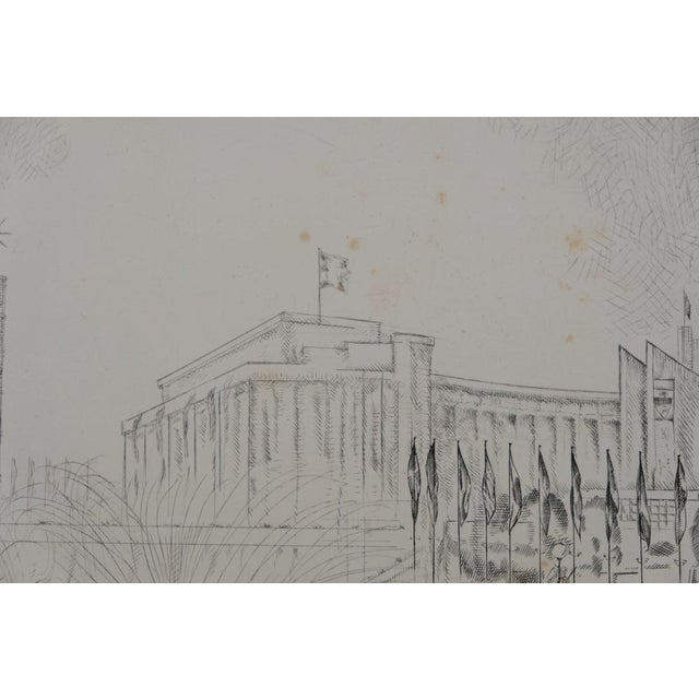 Jean Emile Laboureur, Les fontaines du Trocadéro, Etching For Sale - Image 8 of 11