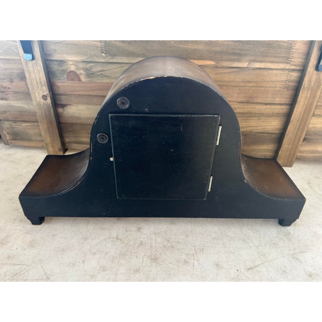 Wood 1960s Wooden Mantal Clock For Sale - Image 7 of 9