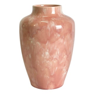 Astra Ware Vase in Rose Pink Drip Glaze from Minton Hollins, England, 1920s For Sale