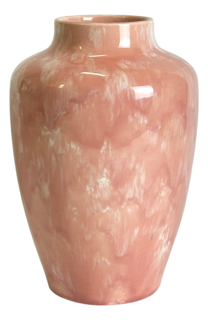 Astra Ware Vase in Rose Pink Drip Glaze from Minton Hollins, England, 1920s