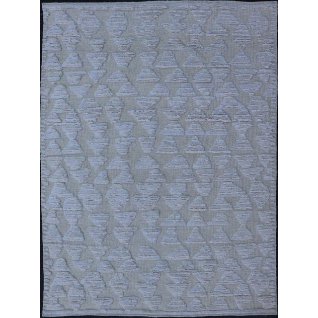 Abstract Modern Area Rug Hand Knotted Wool by Keivan Woven Arts, 4'8 X 6'9 For Sale - Image 13 of 13