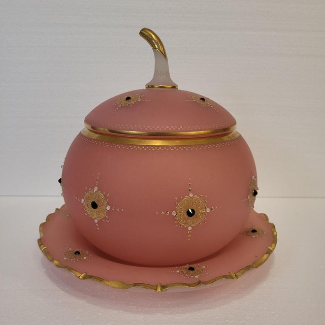Napoleon III Pumpkin-Shaped Pink Opaline Glass Punch Bowl from Baccarat, France, 1890s For Sale - Image 18 of 18