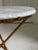 Vintage Gilt Faux Bamboo Tripod Base Gueridon Drinks Table / Side Table With Carrara Marble Top For Sale - Image 11 of 18