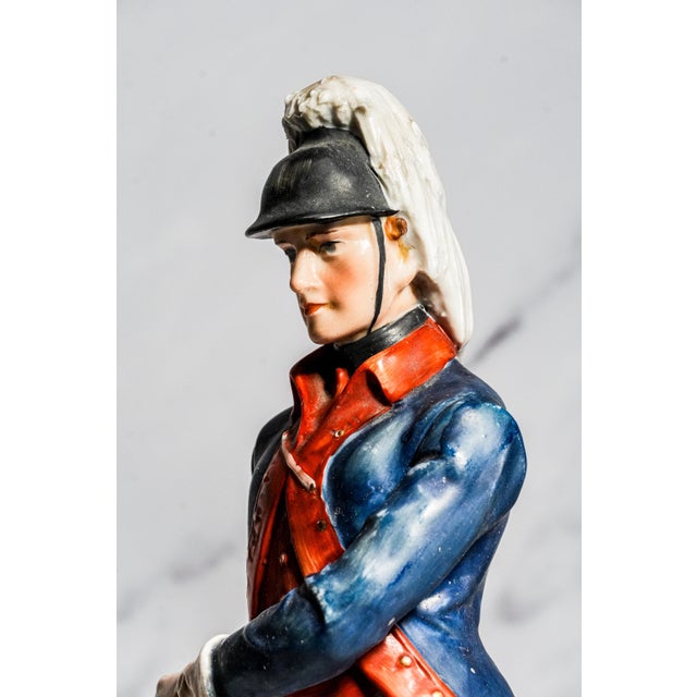 American Americana Vintage Virginia Light Dragoons 1776 Porcelain Soldier Figurine Statue American Revolution History Militaria Unform For Sale - Image 3 of 16