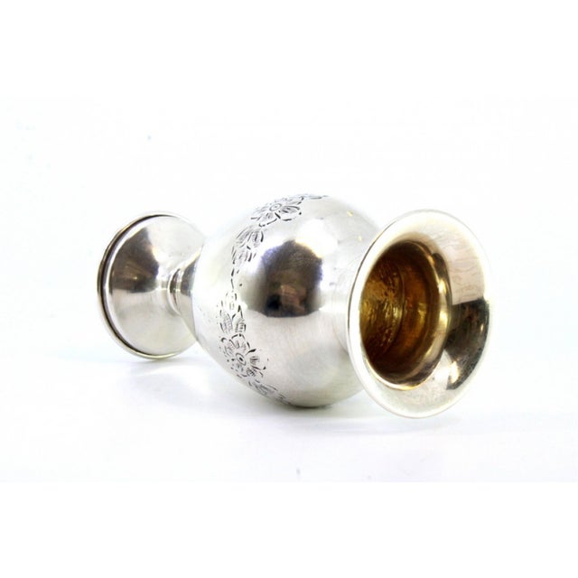 Silver Vase with Floral Motifs For Sale - Image 6 of 7