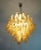Amber Italian Murano Style Chandelier, 53 Caramel Lattimo Glass Petals, Mazzega Style For Sale - Image 8 of 12
