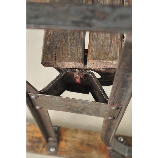 Early 20th Century Reclaimed Three Seater Wooden Folding Stadium Seats For Sale - Image 13 of 16