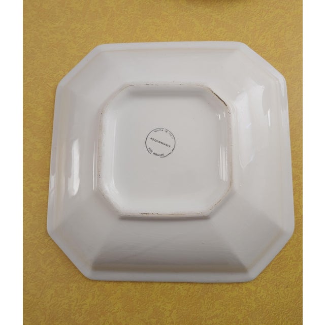 Art Deco Vintage Himark Italy Square Pasta Serving Bowl For Sale - Image 3 of 4