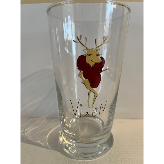 Pottery Barn Reindeer Glasses - Set of 8 For Sale In San Francisco - Image 6 of 10