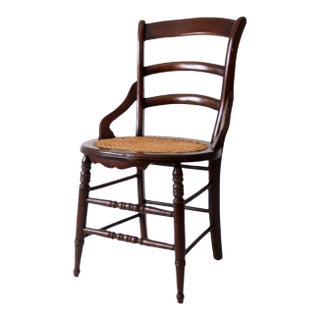 Antique Victorian Cane Seat Chair For Sale