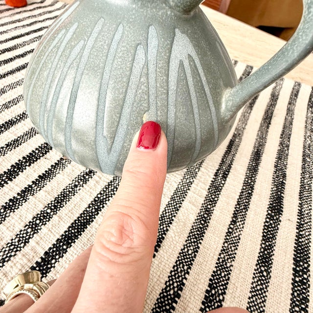 Ceramic Vintage Mid-Century Modern Dümler & Breiden German Pottery Squat Ceramic Pitcher Vase For Sale - Image 7 of 8