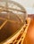 Brown Vintage Round Bamboo and Rattan Coffee Table With Glass Top For Sale - Image 8 of 12
