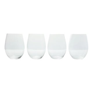 Riedel “O” Set of 4 Stemless Cabernet Wine Glasses For Sale