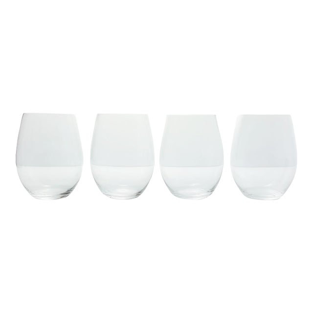 Riedel “O” Set of 4 Stemless Cabernet Wine Glasses For Sale