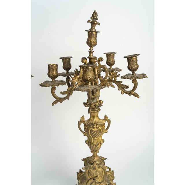 An important pair of bronze candelabra from the 19th century. A pair of napoleon iii period bronze candelabra, 19th...