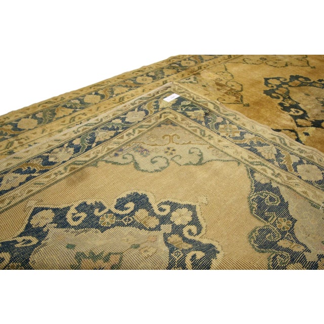 Mid 20th Century Vintage Turkish Oushak Gallery Rug, Wide Hallway Runner - 05'03 X 11'06 For Sale - Image 5 of 7