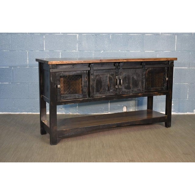 Crafters And Weavers Greenview Sliding Door Console Table