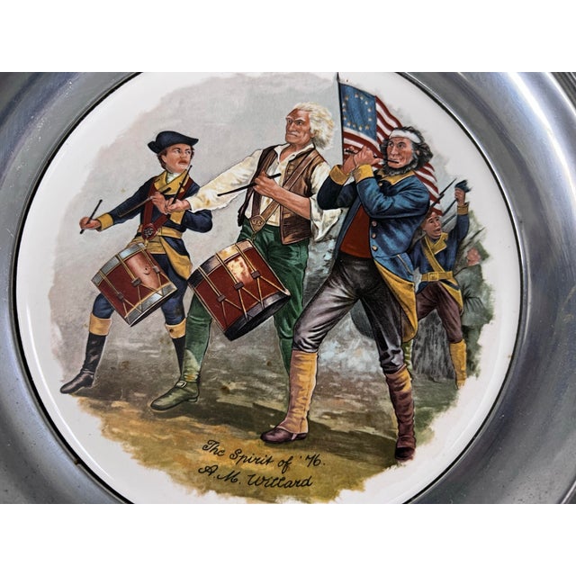 200 Year Anniversary the Great American Revolution Pewter Plates, Set of Six For Sale In San Francisco - Image 6 of 12