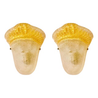 Vintage Glass Murano Wall Lights from La Murina, 1980, Set of 2 For Sale