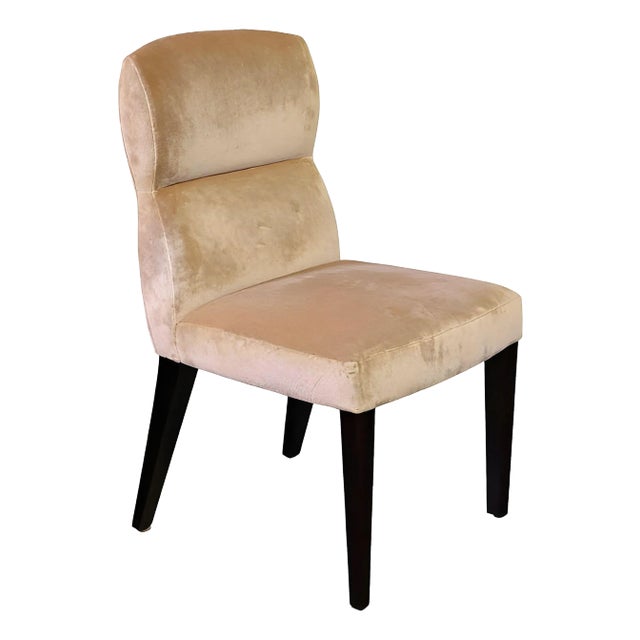 1990s Dakota Jackson "Oh!" Velvet Side Chair For Sale