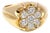 14k Yellow Gold Diamond Studded Gypsy Band Ring, Size 8.5 For Sale