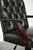 1990s Chesterfield English Height Adjustable Green Cowhide Leather Office Chair with Swivel and Tilt Function For Sale - Image 5 of 13