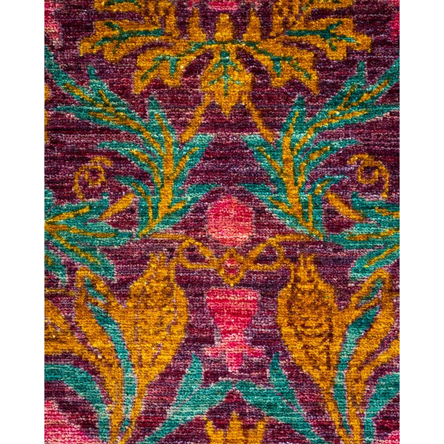 Traditional Arts & Crafts, One-of-a-Kind Hand-Knotted Area Rug - Pink, 6' 2" x 8' 7" For Sale - Image 3 of 8